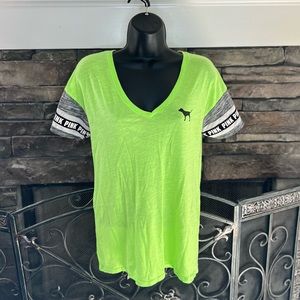 PINK XS Lime Green T-Shirt